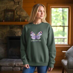 New Butterfly Gorges State Park North Carolina Sweatshirt | Green | Large